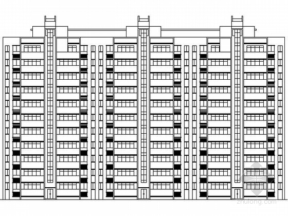 单栋住宅楼施工平面布置图资料下载-[江西]某医学院十一层板式住宅楼建筑施工图
