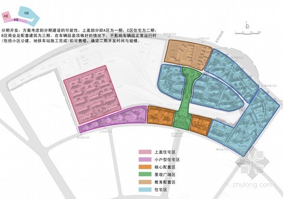 某临近地铁站居住区规划-总图 