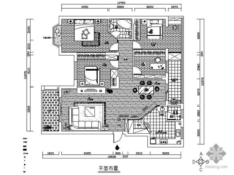 新简欧四室二厅装修图资料下载-简欧风格四室二厅装修图（含实景）