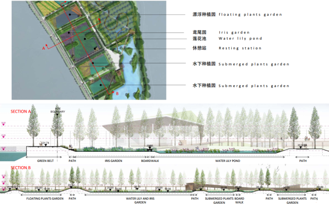 [湖北]绿色半岛滨湖生态湿地公园景观设计方案（2017最新）-水上园设计详图