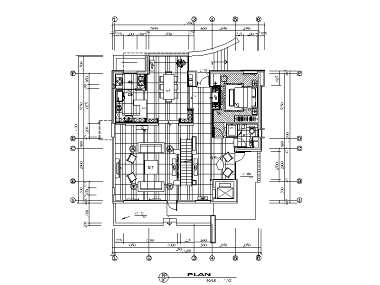 现代简约别墅装修效果图资料下载-[北京]全套现代简约别墅设计CAD施工图（含效果图）