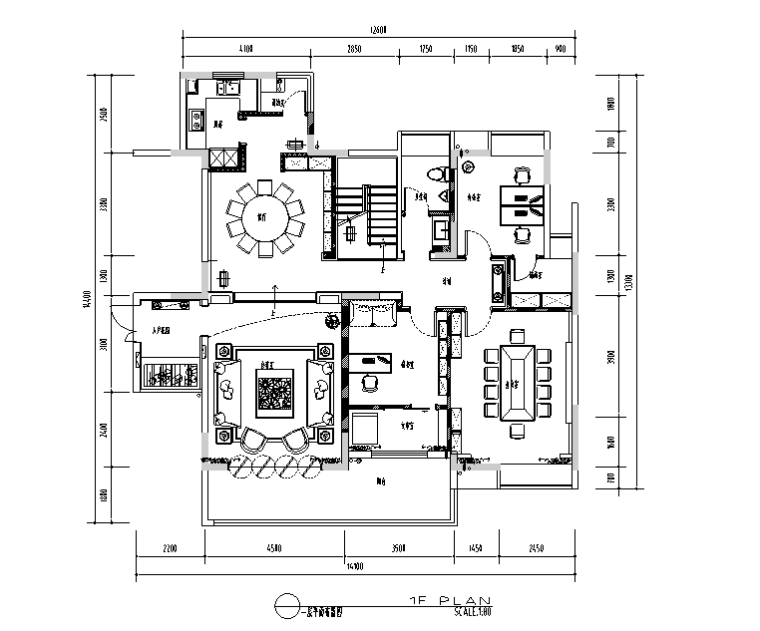 室内茶室平面图资料下载-新中式会所茶室设计施工图（附效果图）