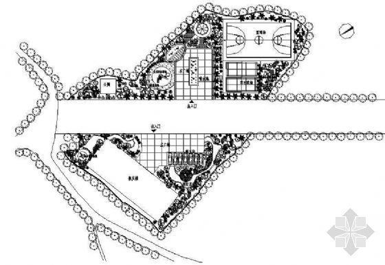 小型广场绿化方案资料下载-某村休闲广场绿化设计方案