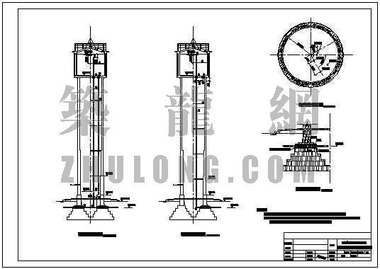 水塔设计cad图资料下载-50T水塔设计图