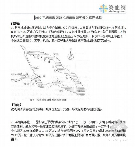 注册规划师历年试卷资料下载-2009年城市规划师《城市规划实务》真题试卷及详析