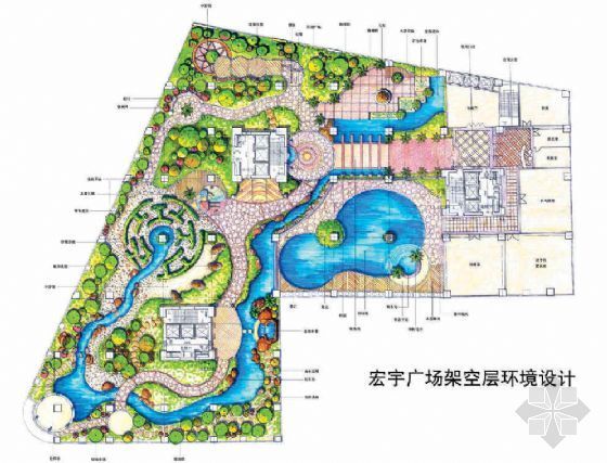 温泉酒店景观设计方案资料下载-某酒店广场景观设计方案