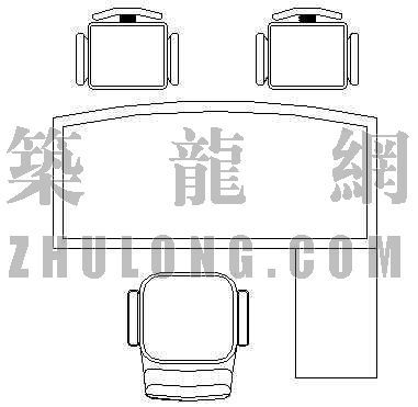 CAD班台办公桌资料下载-办公桌1