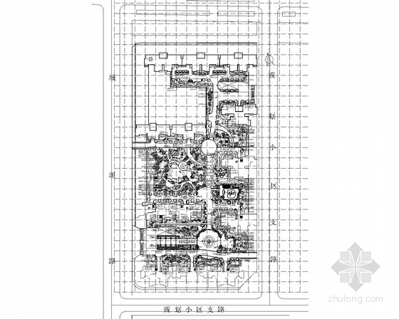 住宅园林施工图纸资料下载-[洛阳]住宅区园林景观工程施工图