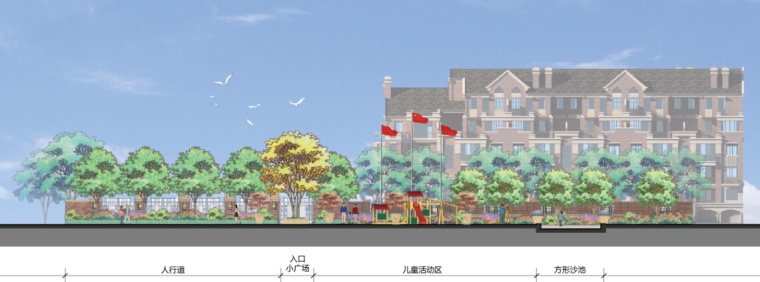 [河南]高档别墅区景观规划方案设计-立面图