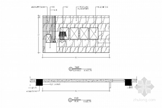 [福建]家居体验馆内部茶文化及情景区施工图（含效果图）-[福建]家居体验馆内部茶文化及情景区施工图 立面图 