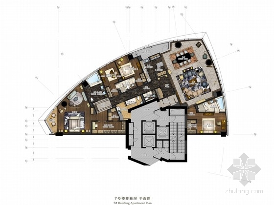 常德经典爱马仕风格样板房资料下载-[上海]经典房地产集团奢华三居室样板房装修设计方案