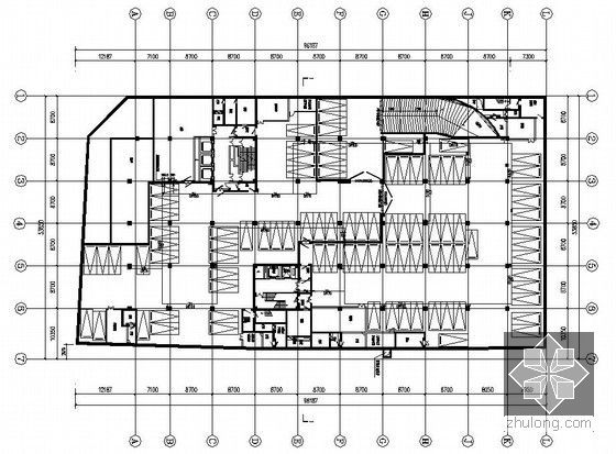 [浙江]商业购物广场给排水设计施工图（地下室、人防）-人防地下室平时消火栓平面
