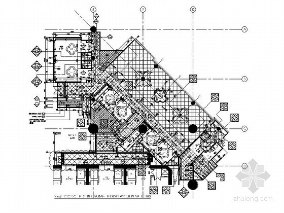 低层公寓建筑cad平面图资料下载-某高档餐厅全套CAD平面图