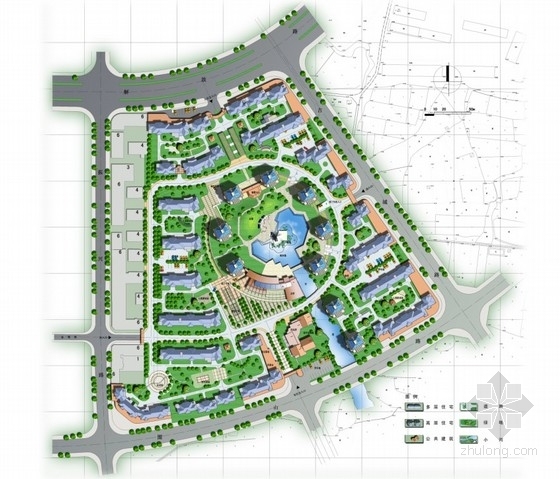 滨水小区设计资料下载-[丽水]滨水居住小区景观规划设计方案