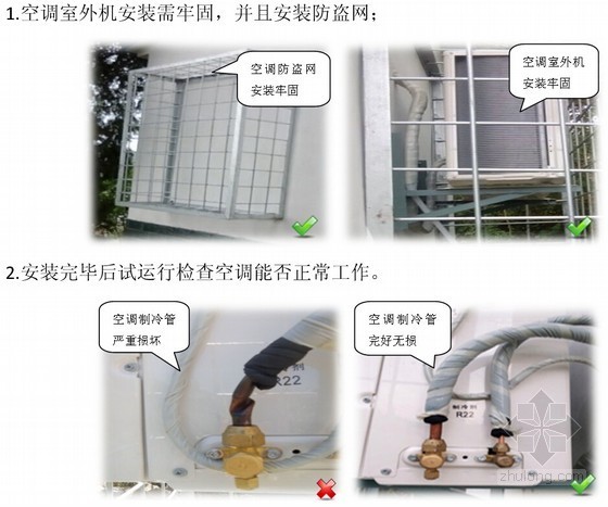 铁搭安装工程质量标准化手册（基础 土建 安装）-空调安装 