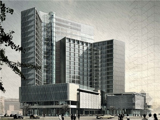 城市会展中心设计资料下载-[河北]现代市级会展中心及高层酒店建筑设计方案文本