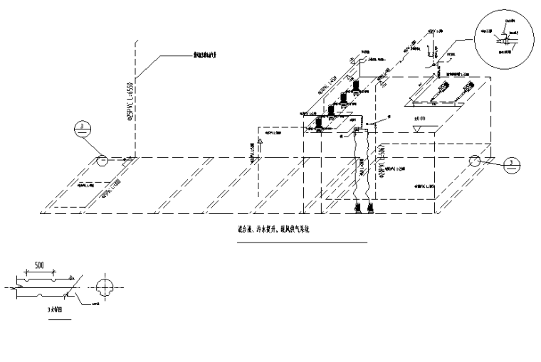 [海南]某果汁加工厂污水处理站安装施工图设计（CAD）-混合液、污水提升、鼓风供气系统
