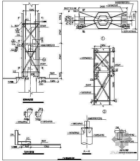 钢结构广告牌结构设计资料下载-某广告牌结构设计节点构造详图