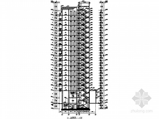 [河南]某小区十八层一梯三商住楼建筑施工图- 
