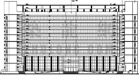 制药厂综合办公楼建筑设计资料下载-某税务局综合办公楼建筑设计方案