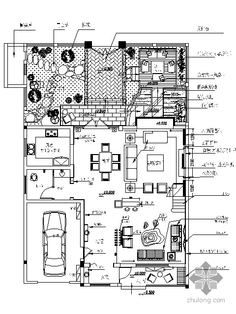 中式园林餐厅cad施工图资料下载-新中式风四层别墅施工图（含效果）