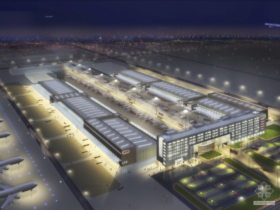 机场建筑方案资料下载-[北京]某机场货运站建筑方案设计