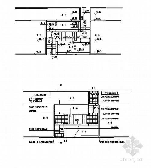 台阶详图CAD资料下载-车库台阶施工详图