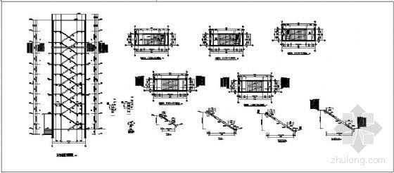 剪刀楼梯结构资料下载-某高层地下室自行车坡道和剪刀式楼梯结构详图