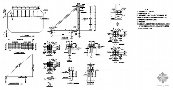 钢支架结构图资料下载-某广告牌结构图