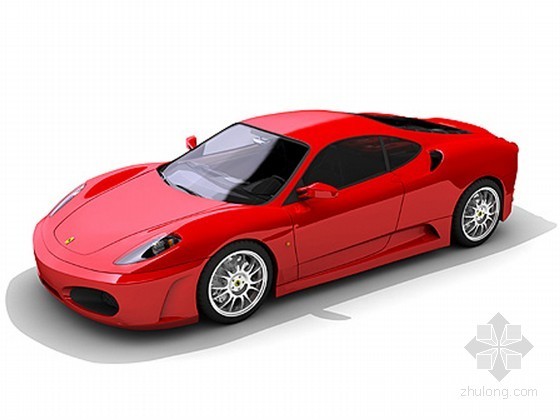 跑车3d模型资料下载-红色跑车3D模型下载