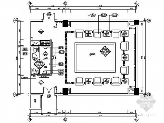 酒店首层施工图资料下载-五星酒店首层贵宾厅施工图