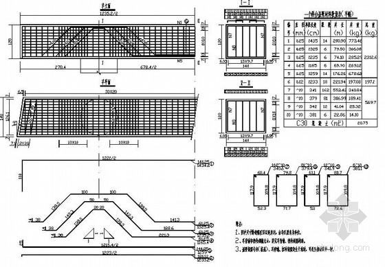 桥梁工程防落网构造通用图资料下载-大桥桥台盖梁钢筋构造图