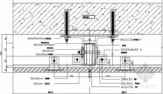 干挂石材室内防水资料下载-干挂石材节点结构详图