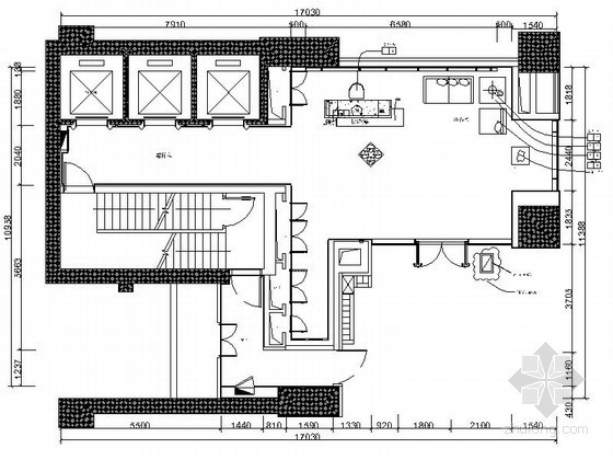 单身公寓CAD装修图资料下载-[浙江]5号楼单身公寓大堂室内装修图