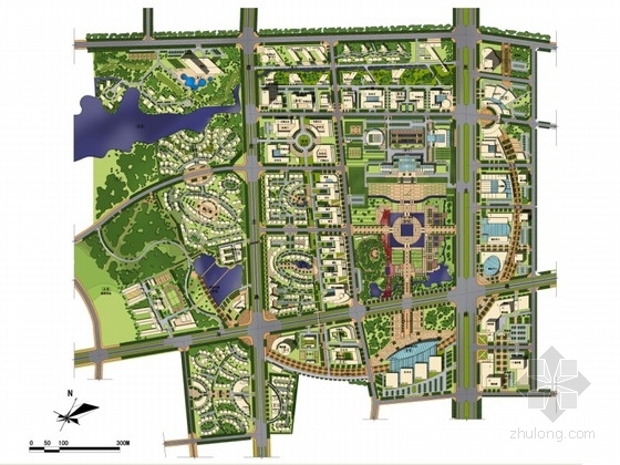 [江西]行政新区中心区修建详细规划方案-总平面图 