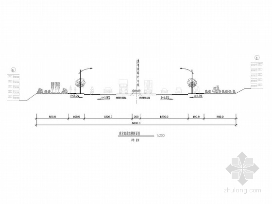 市政50米路面结构图资料下载-[山东]双向六车道市政道路及管网工程施工图87张（热力管给排水路灯）