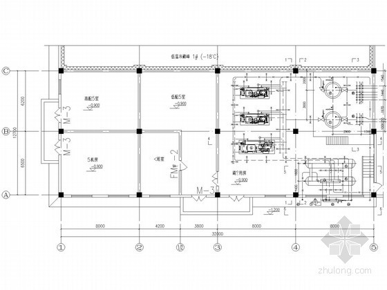 CAD冷库平面图资料下载-某冷库氨制冷工艺设计施工图纸