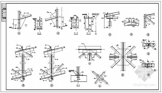 武汉某30米封闭式钢桁架通廊结构设计图