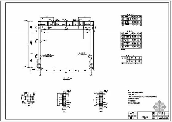 某水厂V型滤池设备间结构设计图- 