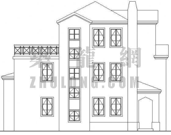 3层房屋建筑施工图纸资料下载-某三层别墅建筑施工图纸（3）