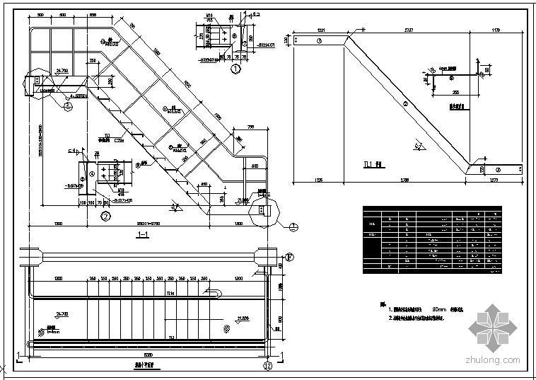 钢楼梯结构节点构造详图资料下载-某钢楼梯结构节点构造详图（一）