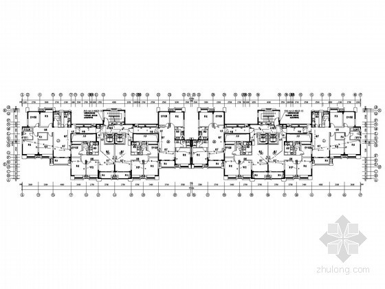 [江苏]住宅小区电气施工图-三至十八层弱电平面图 