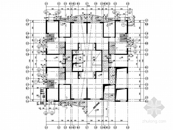 [四川]三栋18层剪力墙结构A户型住宅楼结构施工图（仅地上结构）-11#一层结构平面图 