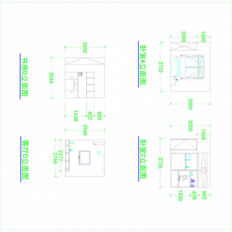 南豪筑龙网作品6立面图2-安逸的小巢第14张图片