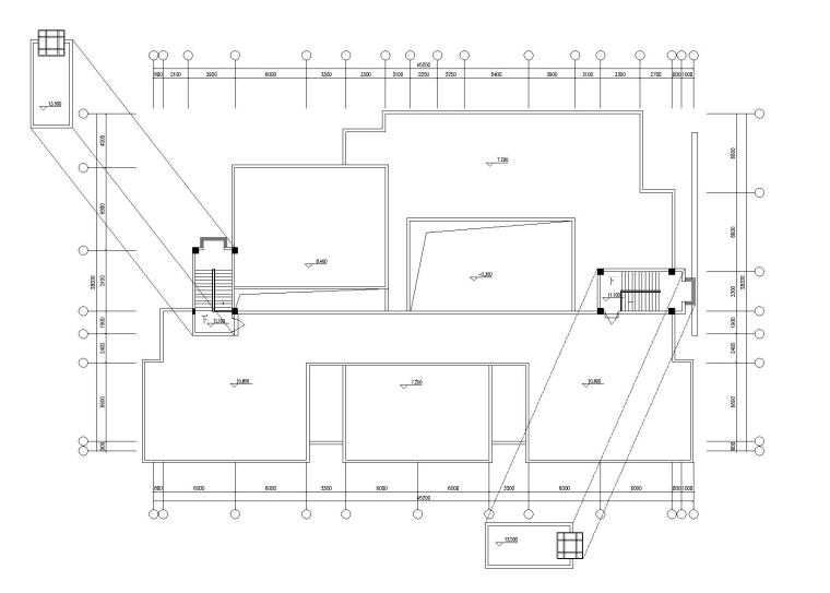 [湖南]长沙知名地产8班幼儿园建筑设计施工图(CAD+效果图）-屋顶层平面图