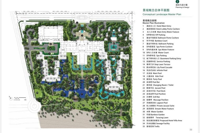 [海南]喜某高级酒店景观概念设计PDF（75页）-景观概念总体平面图