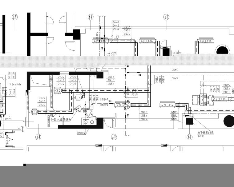 丝芙兰深圳壹方城暖通全套施工图纸-空调水布置图