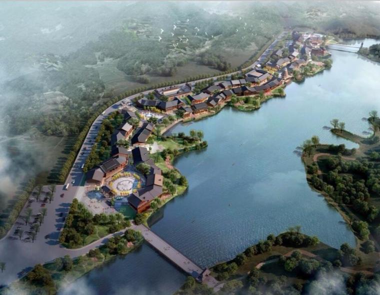 风情小镇施工组织资料下载-[贵州]丹寨苗族风情小镇建筑模型设计（2018年）
