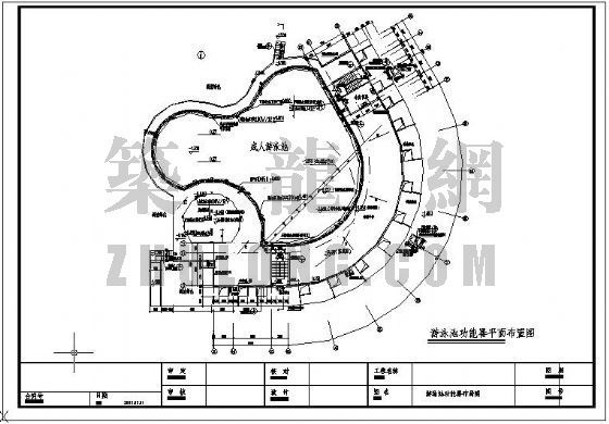 家用泳池设计图资料下载-四川某室内健身游泳池设计图