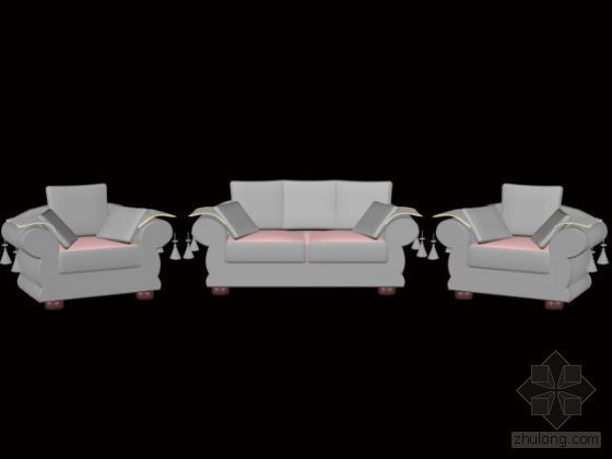 沙发欧式沙发资料下载-欧式沙发模型1